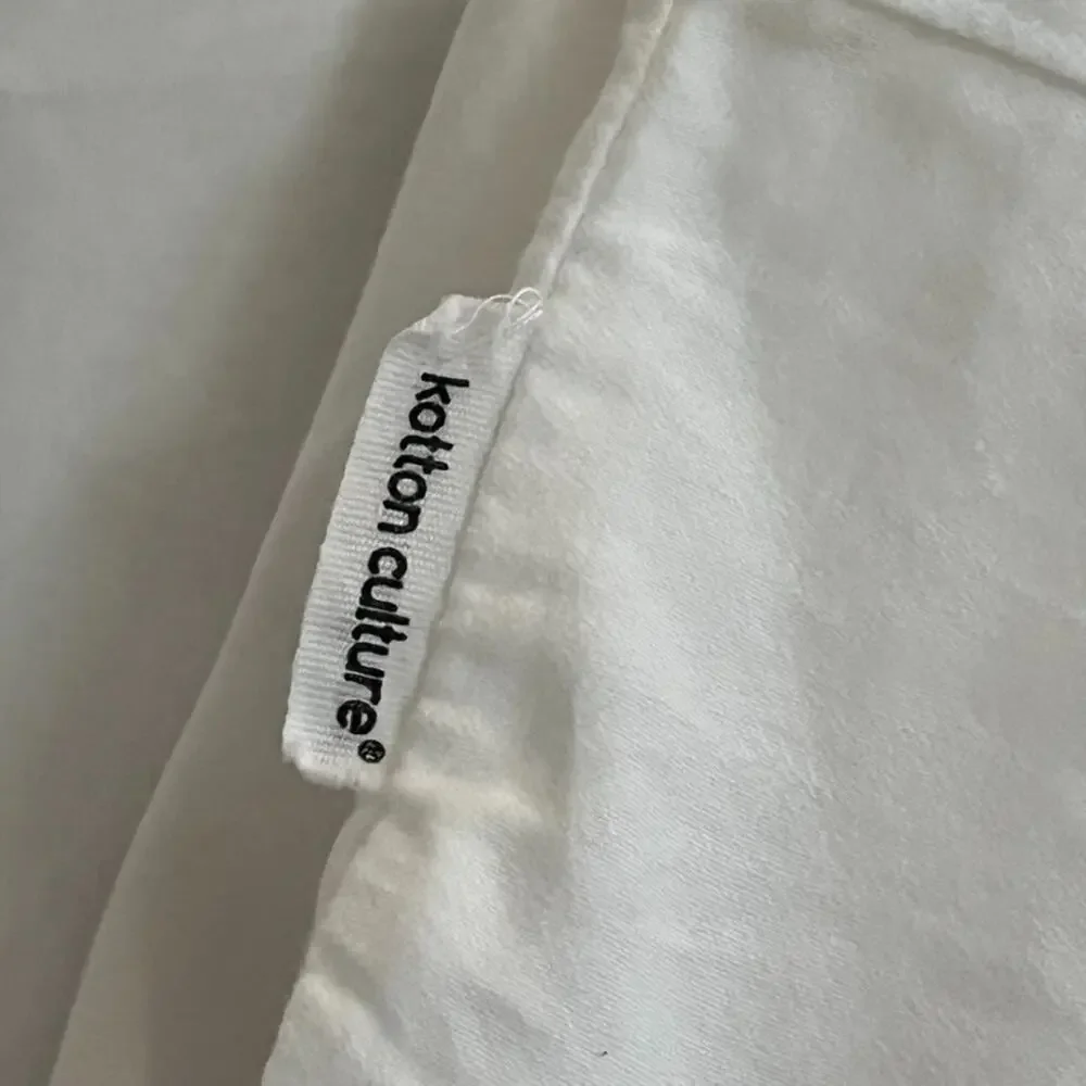 Kotton Culture Duvet Euro Twin Cover White Egyptian Cotton Zip Closure